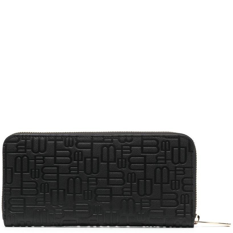 BALDININI Piniginė moterims, Juoda, Wallet w/zip monogram wallet 2