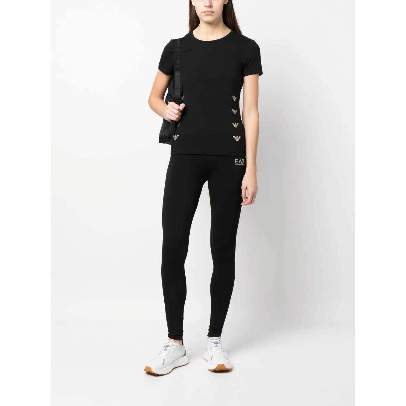 EA7 Marškinėliai trump. rankovėmis moterims, Juoda, T-shirt 2