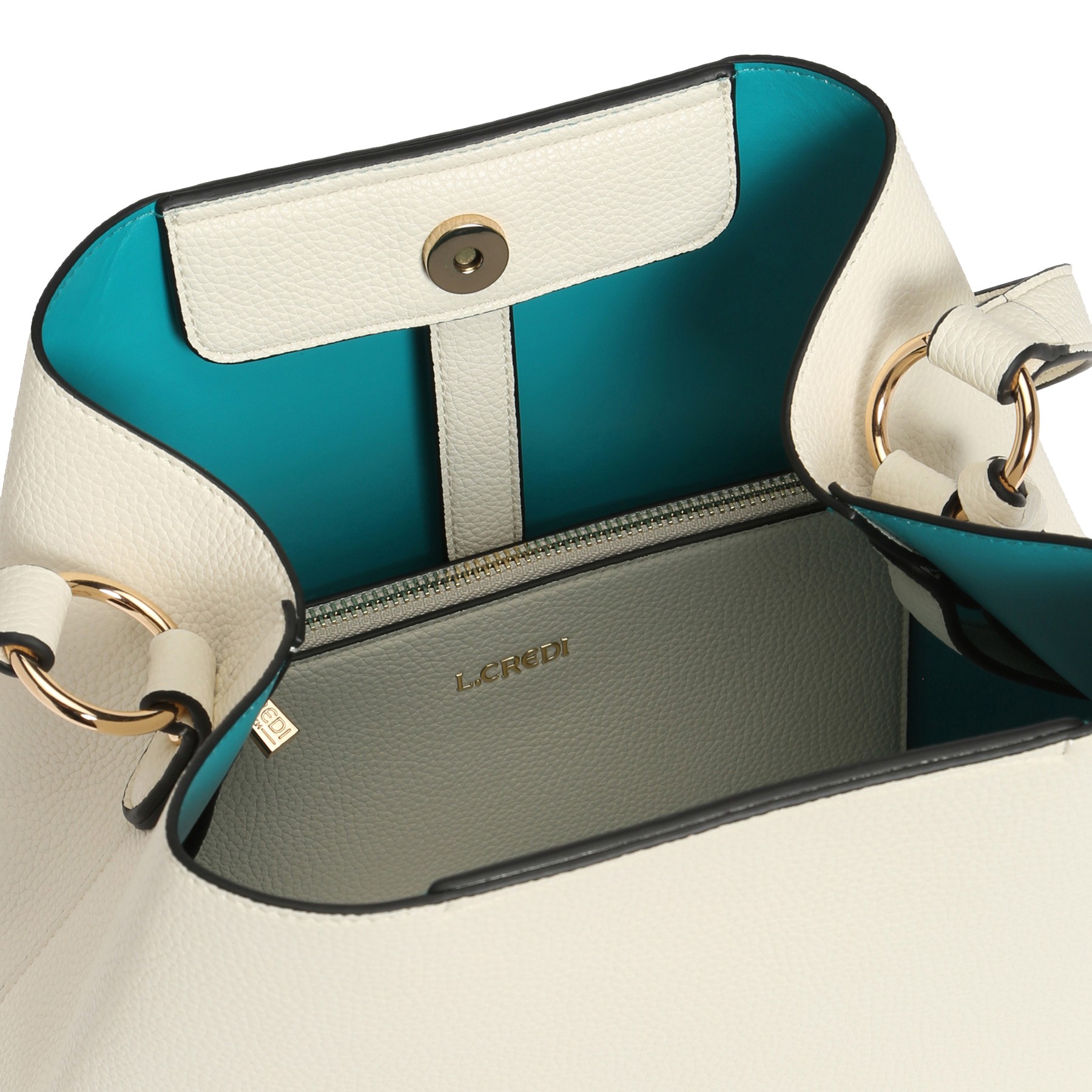 L.CREDI Pirkinių krepšys moterims, Balta, Kira tote bag 4