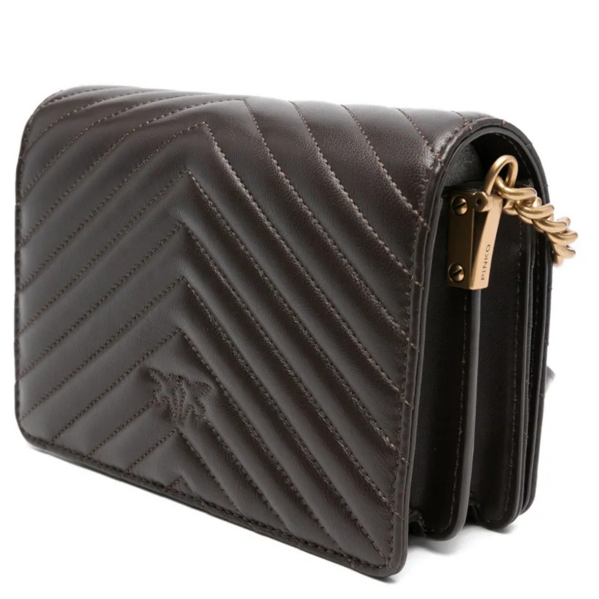 PINKO Rankinė per petį moterims, Ruda, Love click mini shoulder bag 2