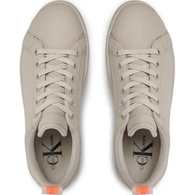 CALVIN KLEIN JEANS Laisvalaikio bateliai moterims, Smėlio, Bold flatf low laceup leisure 4