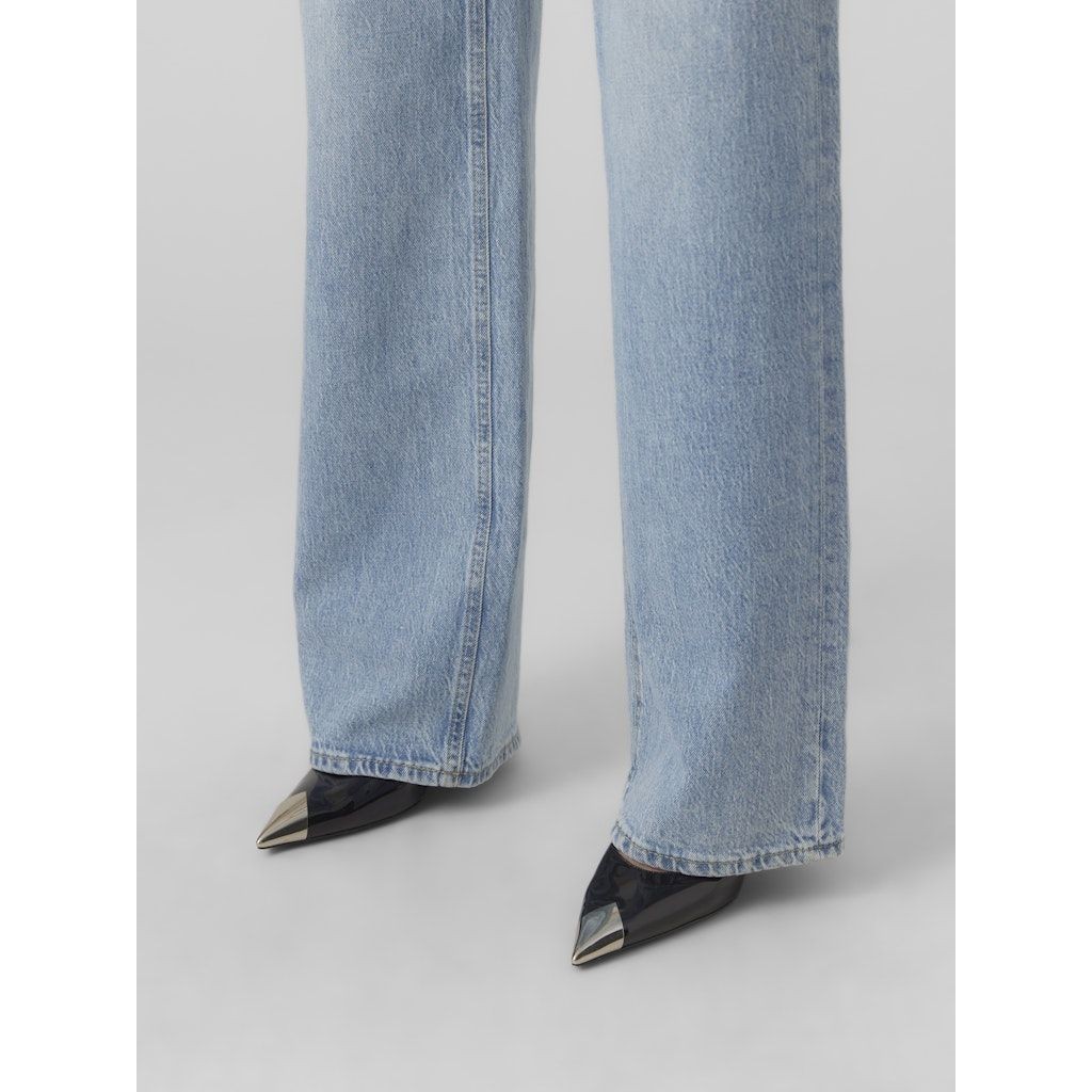 VERO MODA Platūs džinsai moterims, Mėlyna, VMTESSA HR WIDE JEAN 6