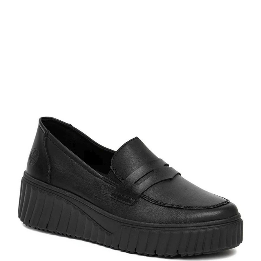 RIEKER Laisvalaikio bateliai moterims, Juoda, Leisure 4