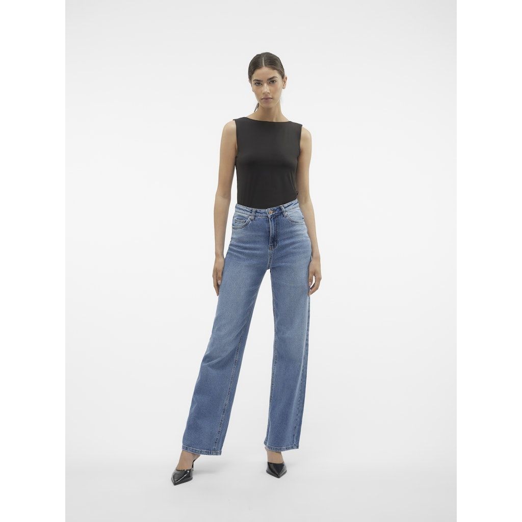 VERO MODA Platūs džinsai moterims, Mėlyna, Vmtessa wide leg 3