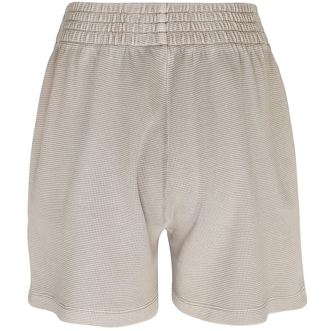 CALVIN KLEIN JEANS Šortai moterims, Smėlio, Waffle loose shorts 2