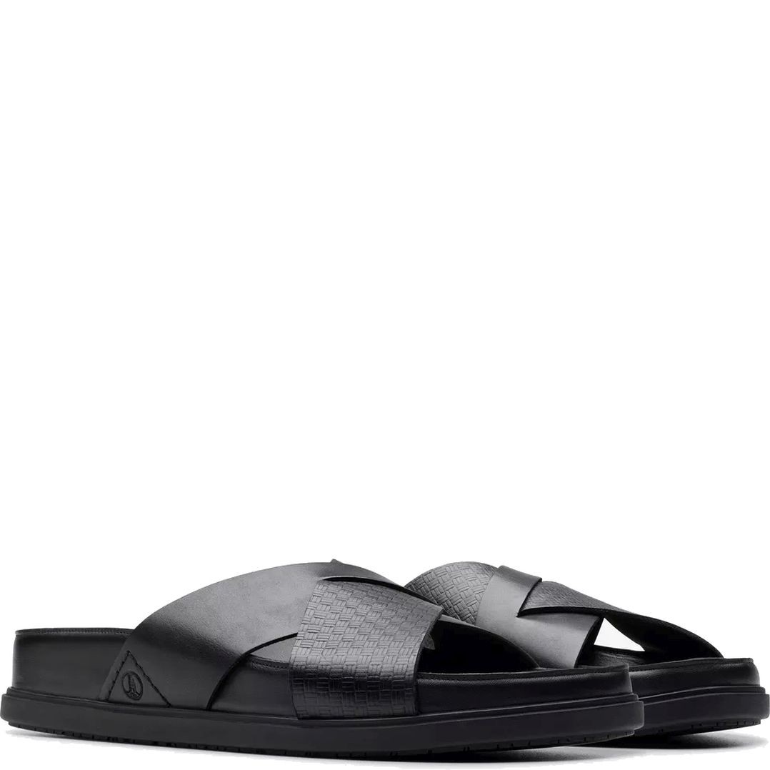 CLARKS Šlepetės vyrams, Juoda, Torford cross slippers 1
