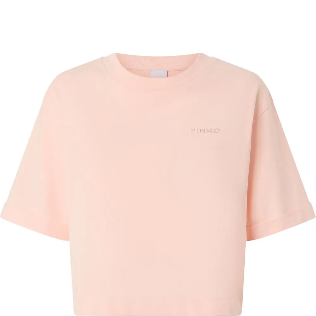 PINKO Marškinėliai trump. rankovėmis moterims, Pilka, Douala t-shrt 1