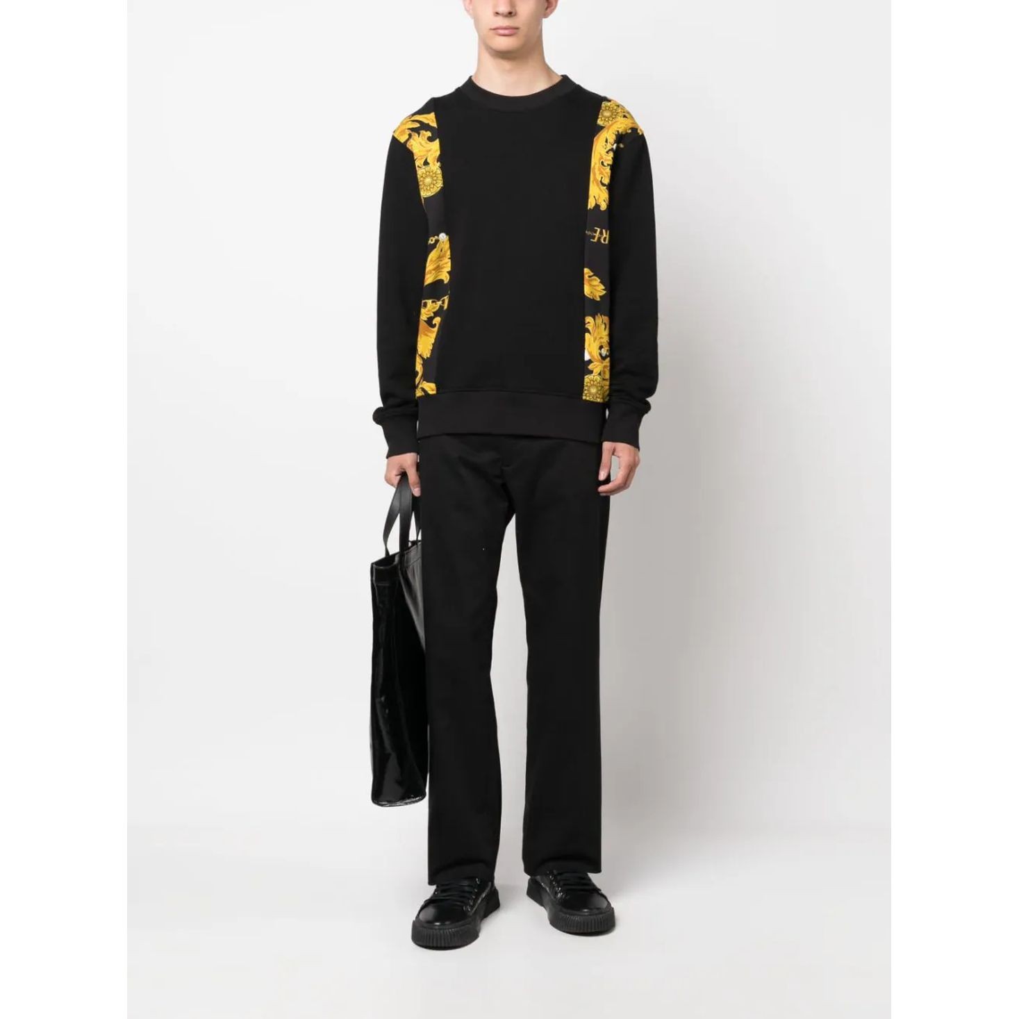 VERSACE JEANS CUTURE Sportinis nertinis vyrams, Juoda, Sweatshirts 2