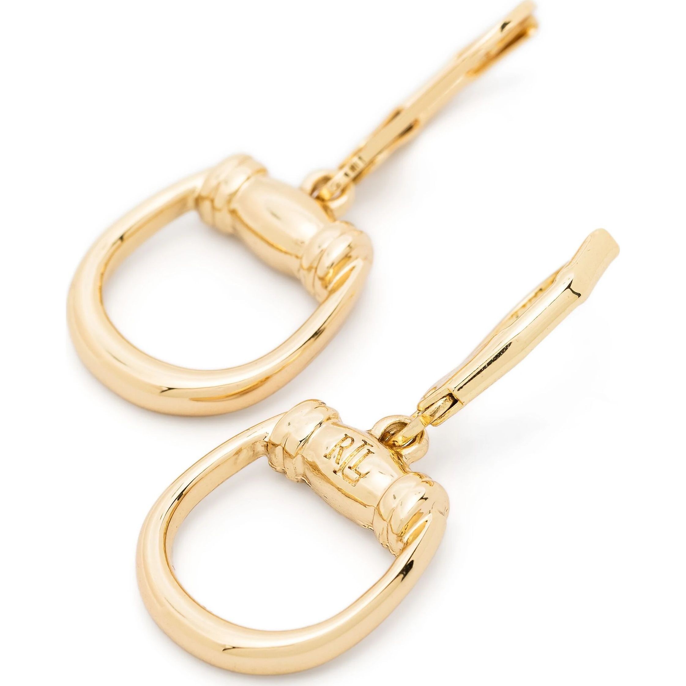 RALPH LAUREN Auskarai moterims, Auksinė, Pe horsebit drop 2