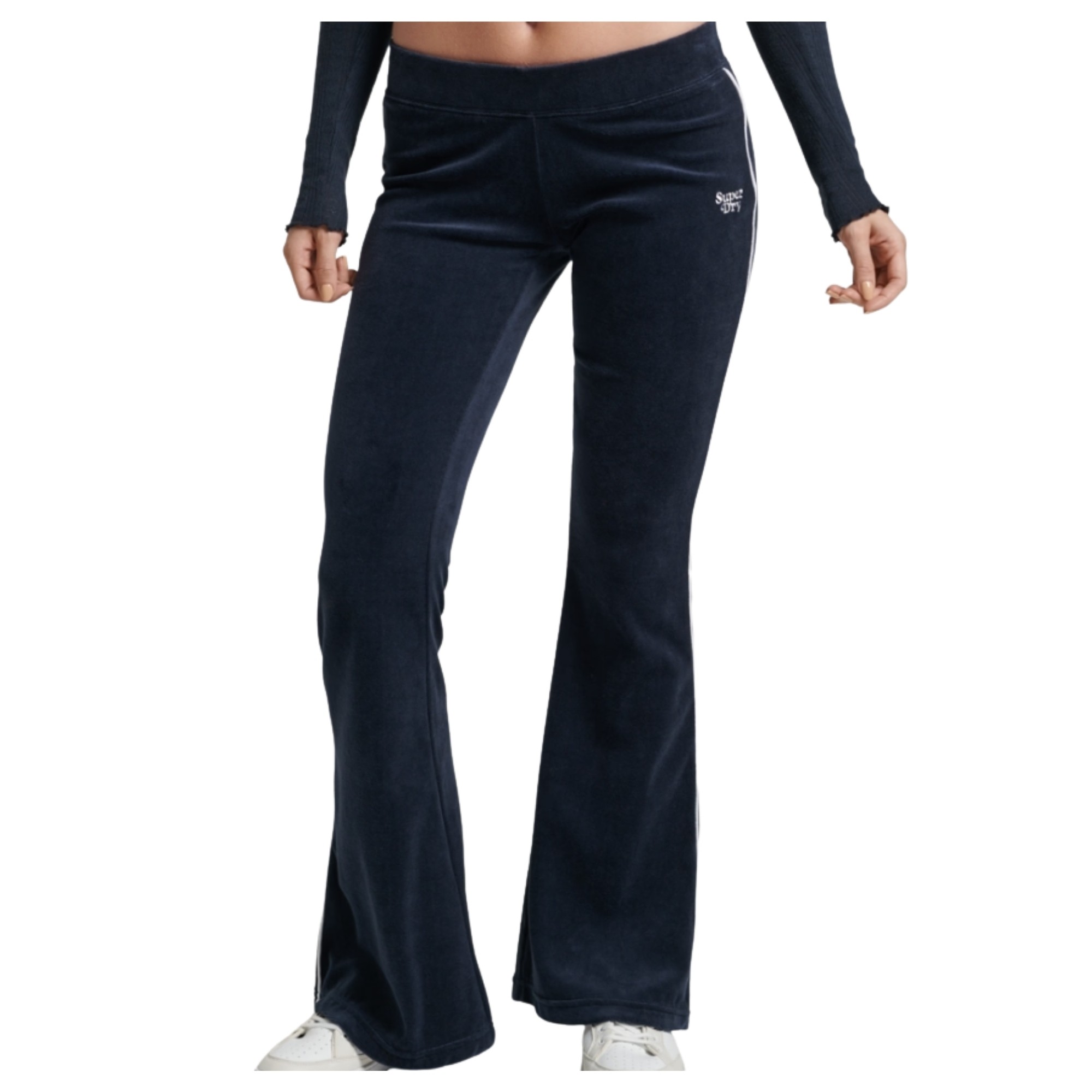 SUPERDRY Kelnės moterims, VINTAGE VELOUR FLARE