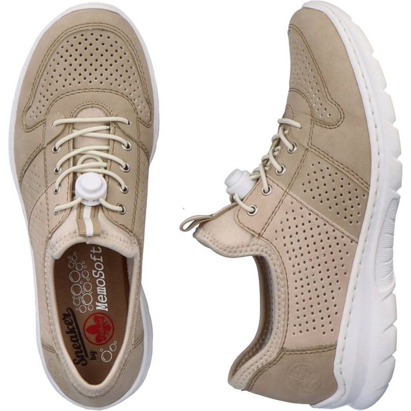 RIEKER Laisvalaikio bateliai moterims, Smėlio, Slipper 8