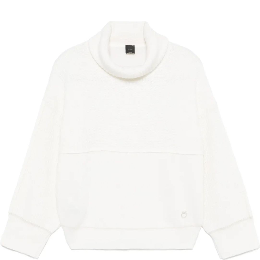 PINKO Megztinis moterims, Balta, Knitted sweater