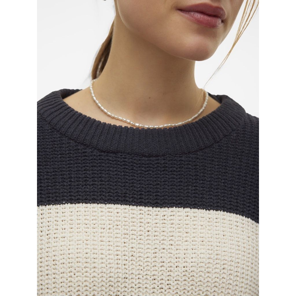 VERO MODA Megztinis moterims, Marga, Agate block o-neck pullover 5