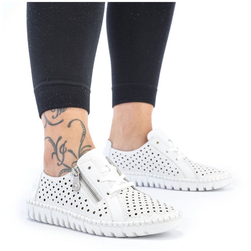 RIEKER Laisvalaikio bateliai moterims, Balta, LEISURE 2