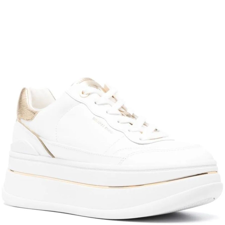 MICHAEL KORS Laisvalaikio bateliai moterims, Auksinė, Hayes lace up 1