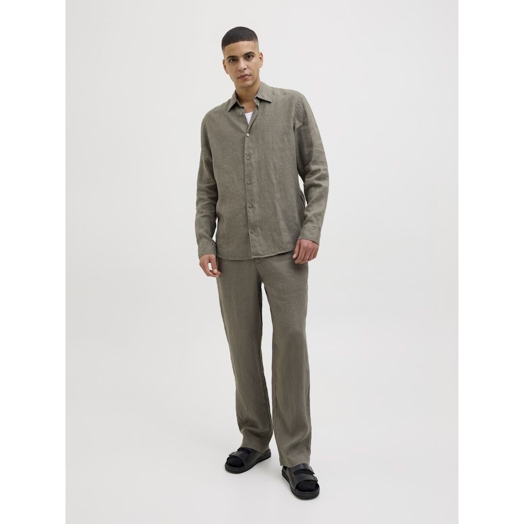 JACK & JONES Kelnės vyrams, Ruda, Karl linen chino 6