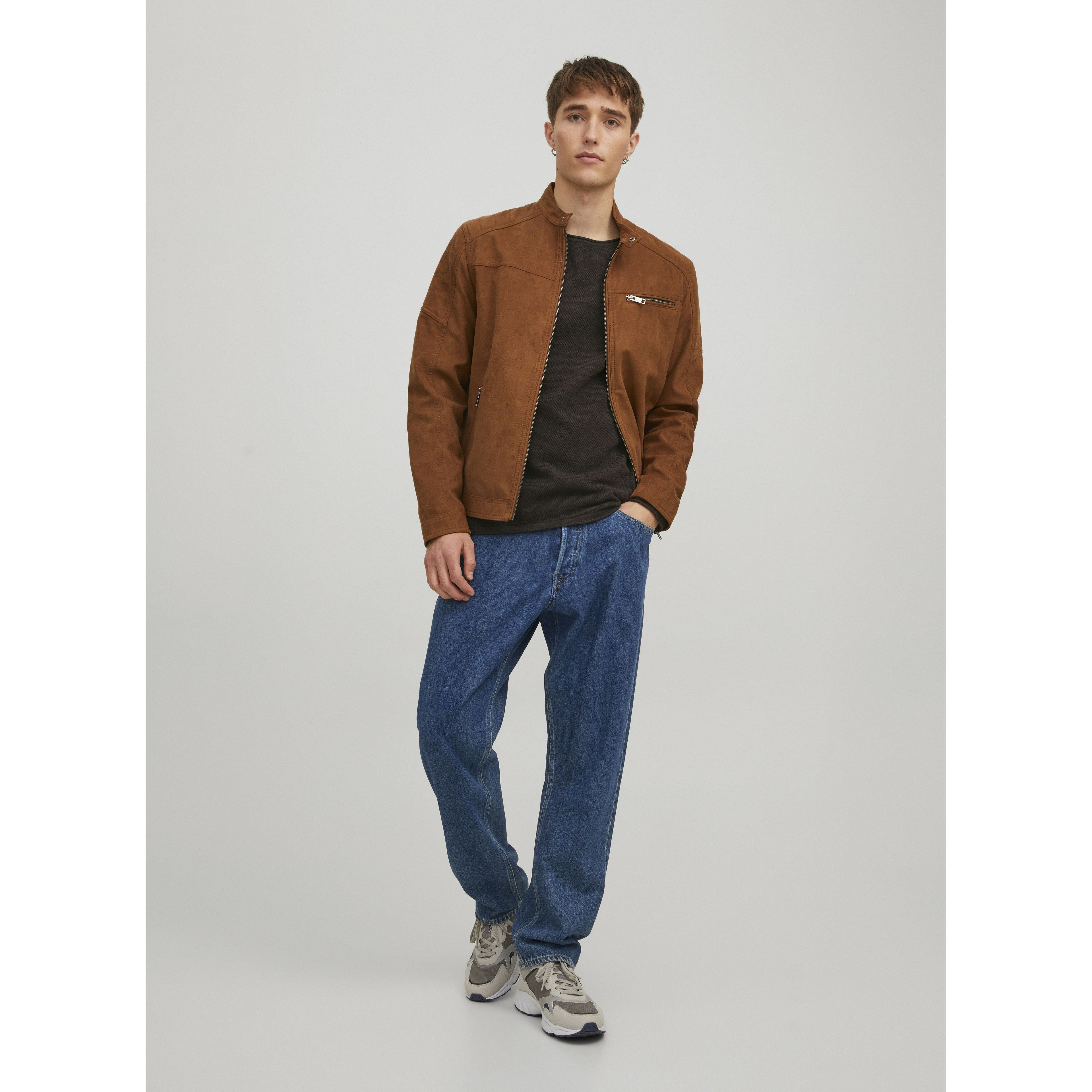 JACK & JONES Megztinis vyrams, Ruda, Megztiniai 4
