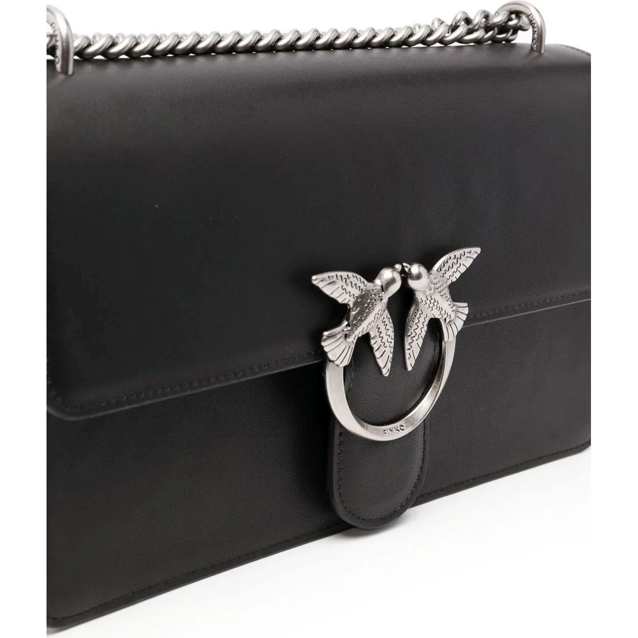 PINKO Rankinė per petį moterims, Juoda, Love one classic crossbody bag 3