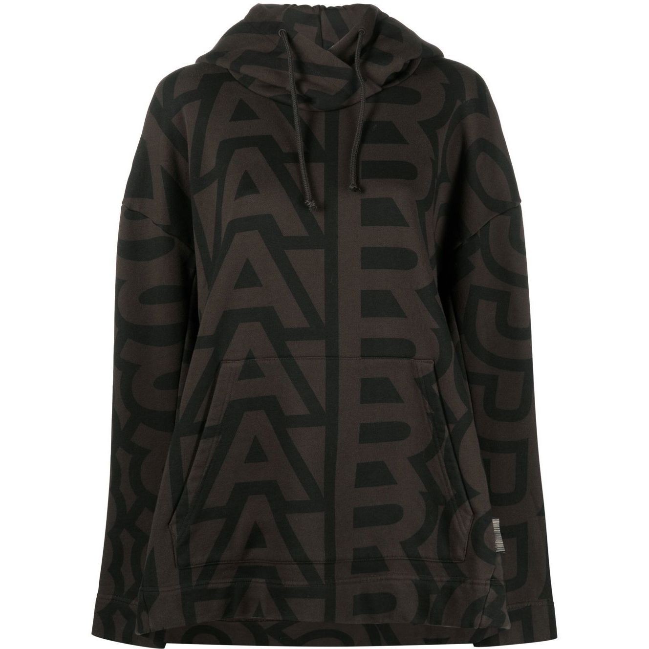 MARC JACOBS Džemperis moterims, Juoda, Monogram oversized hoodie