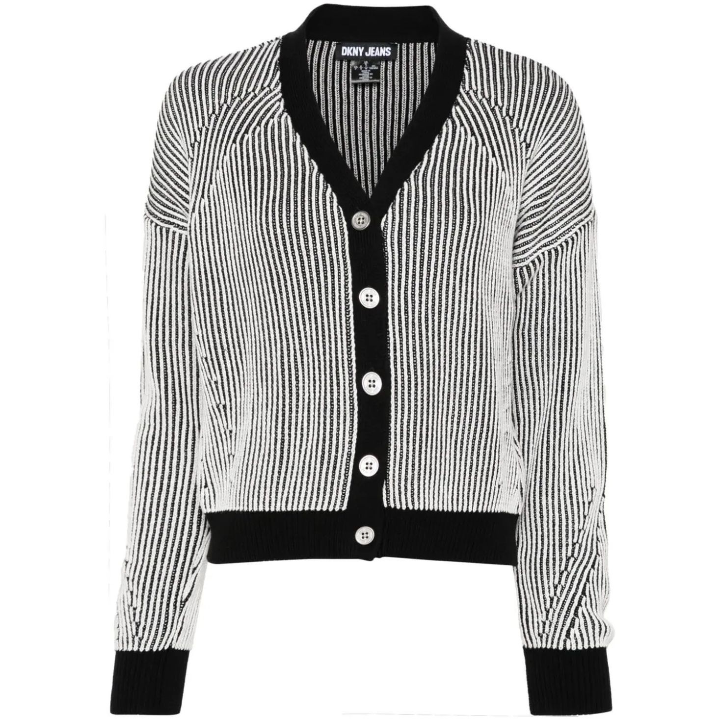 DKNY Kardiganas moterims, Juoda, Trnsfr rib cardigan 1