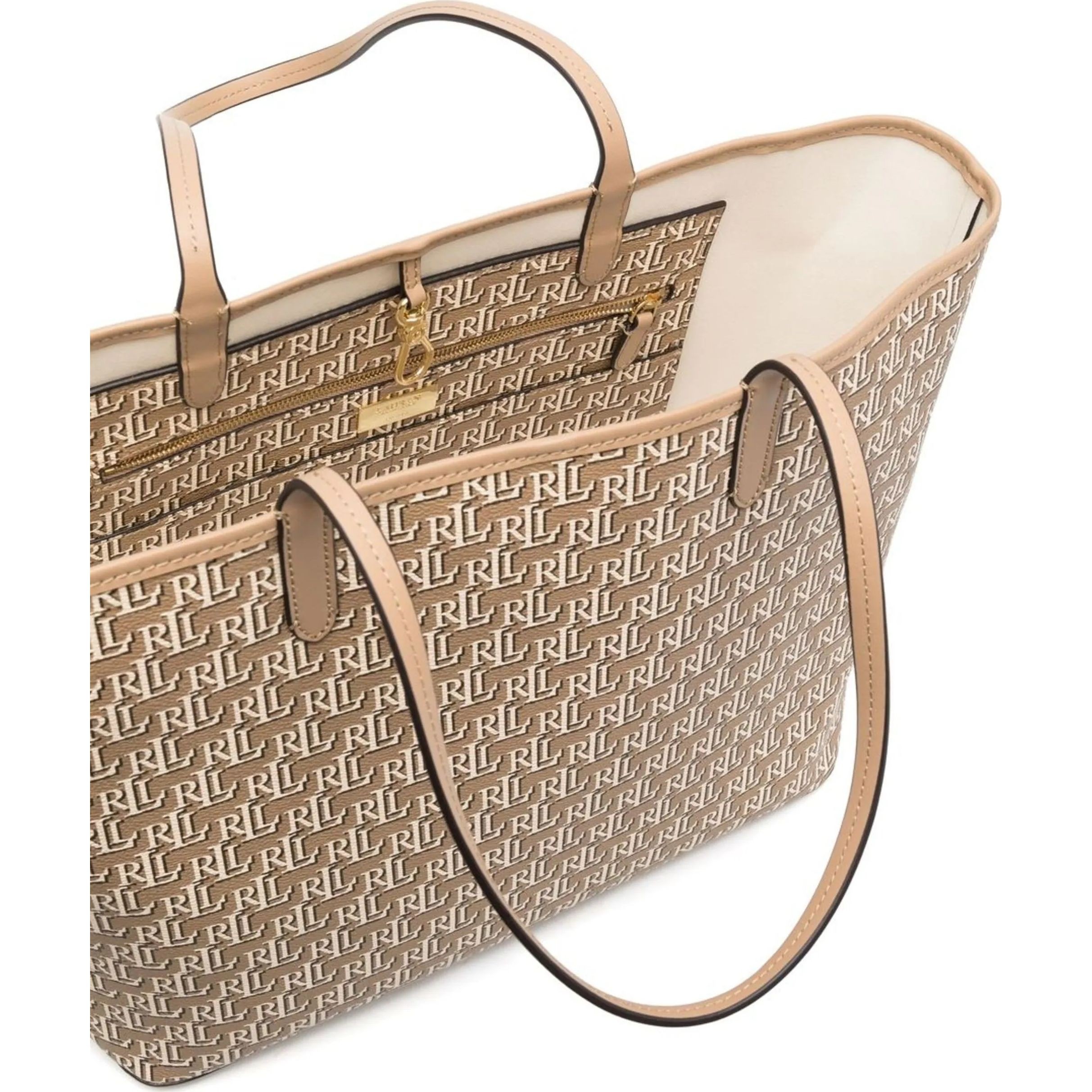 LAUREN RALPH LAUREN Pirkinių krepšys moterims, Ruda, Collins 36 large tote bag 4