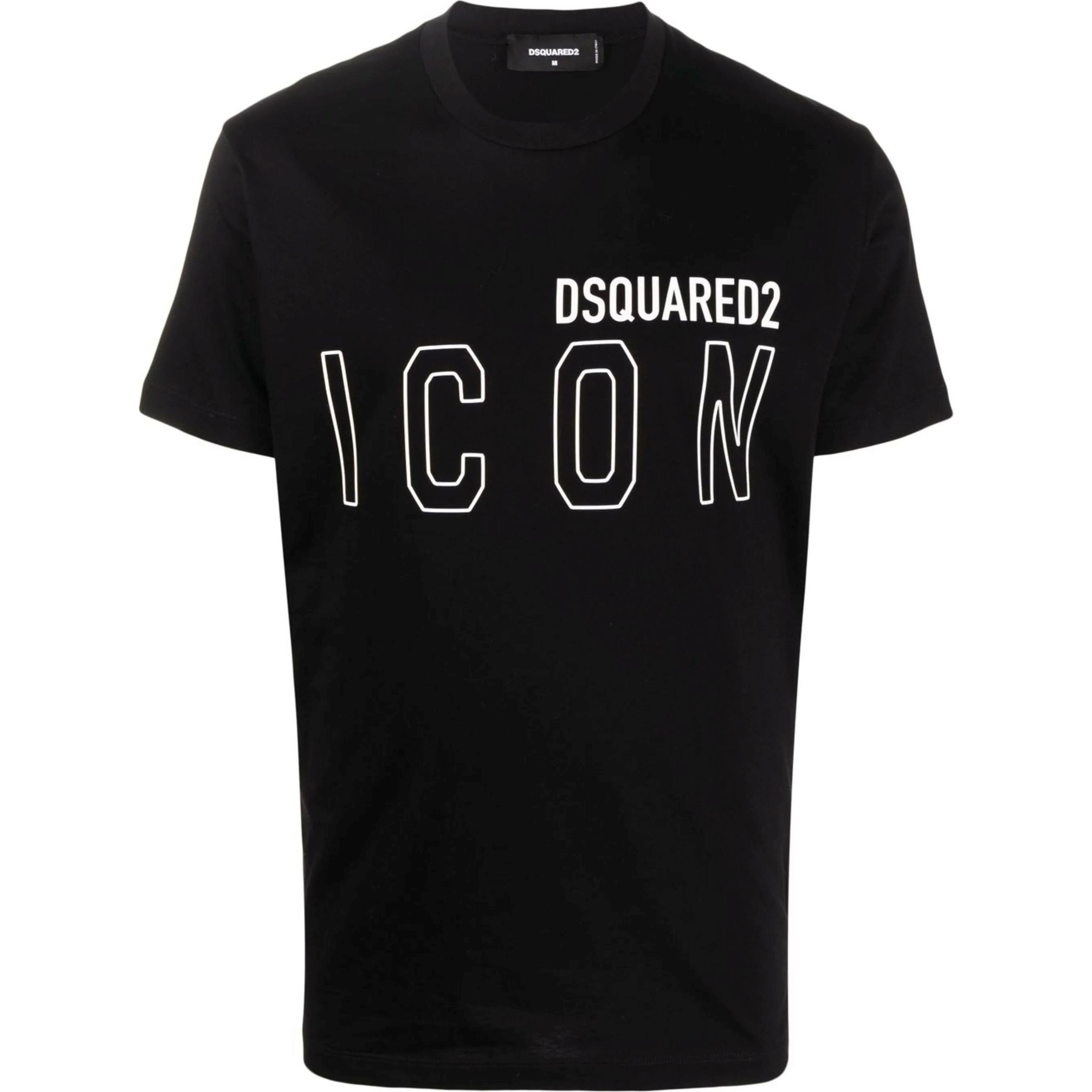 DSQUARED2 Marškinėliai trump. rankovėmis vyrams, Juoda, Short sleeve t-shirt