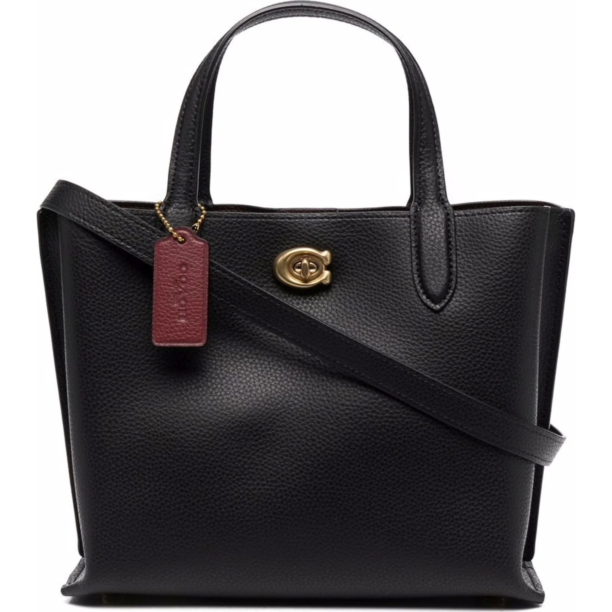 COACH Pirkinių krepšys moterims, Juoda, Leather willow tote 1