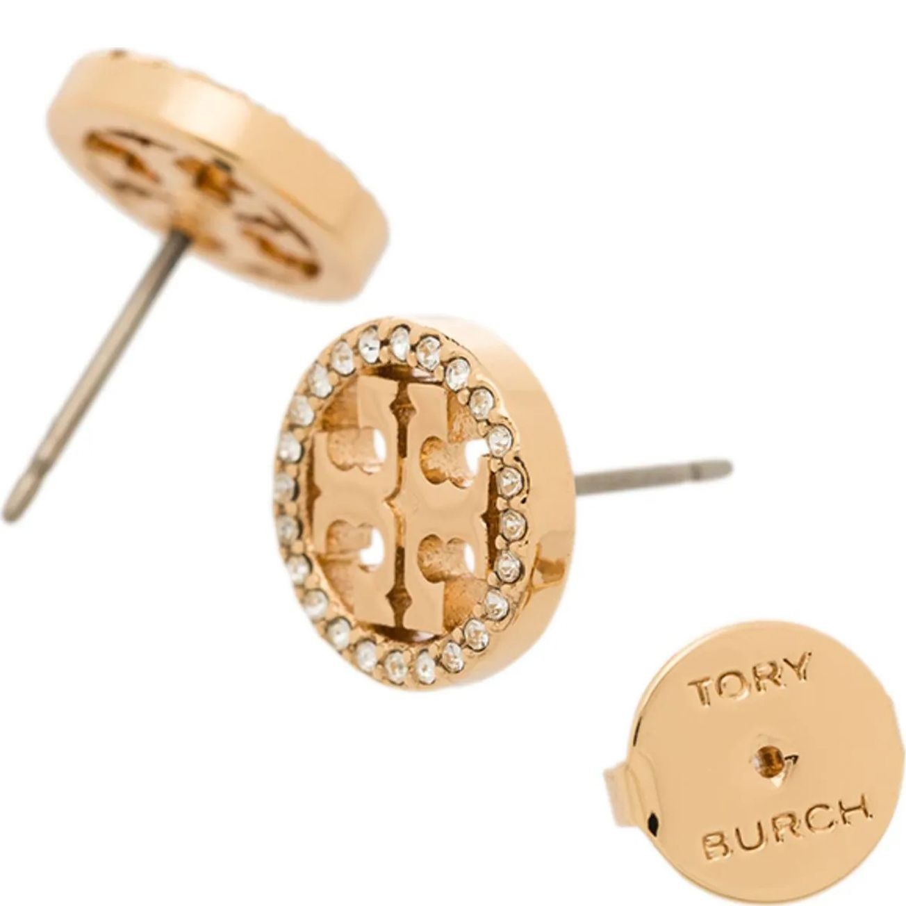 TORY BURCH Auskarai moterims, Auksinė, Miller pave stud earring 2