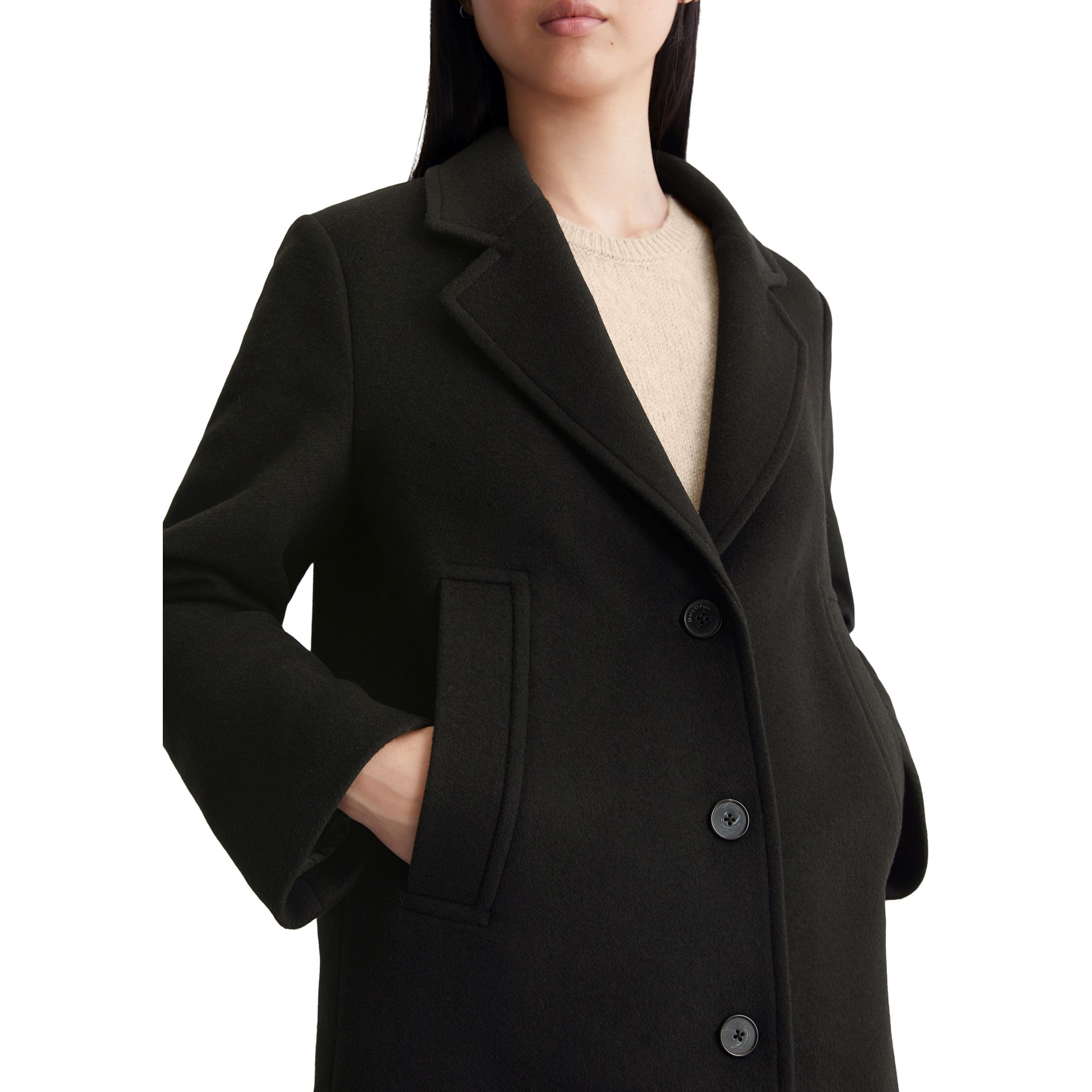 MARC O'POLO Paltas moterims, Juoda, Coats 408029471265 4