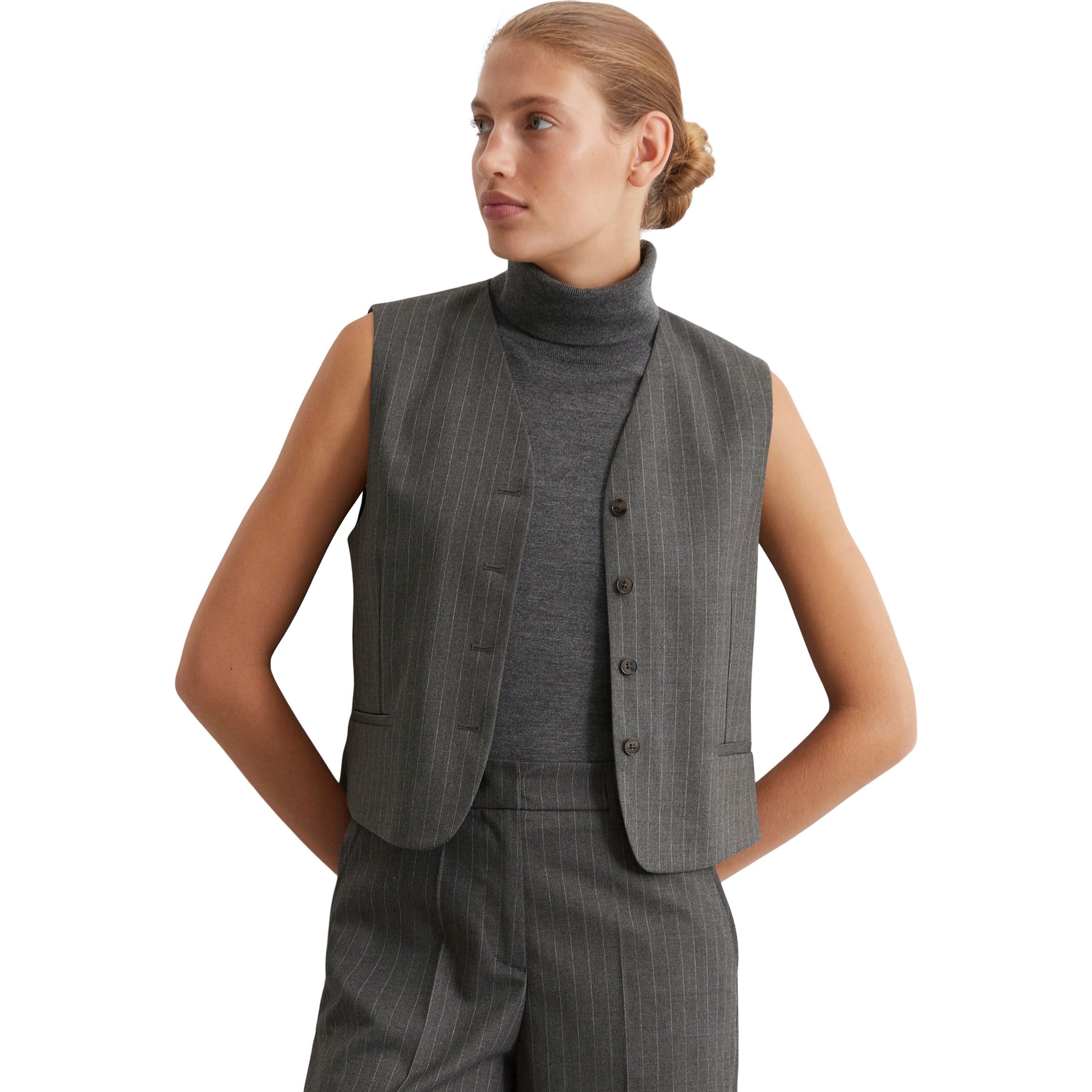 MARC O'POLO Liemenė moterims, Pilka, Vests 408026381013 2