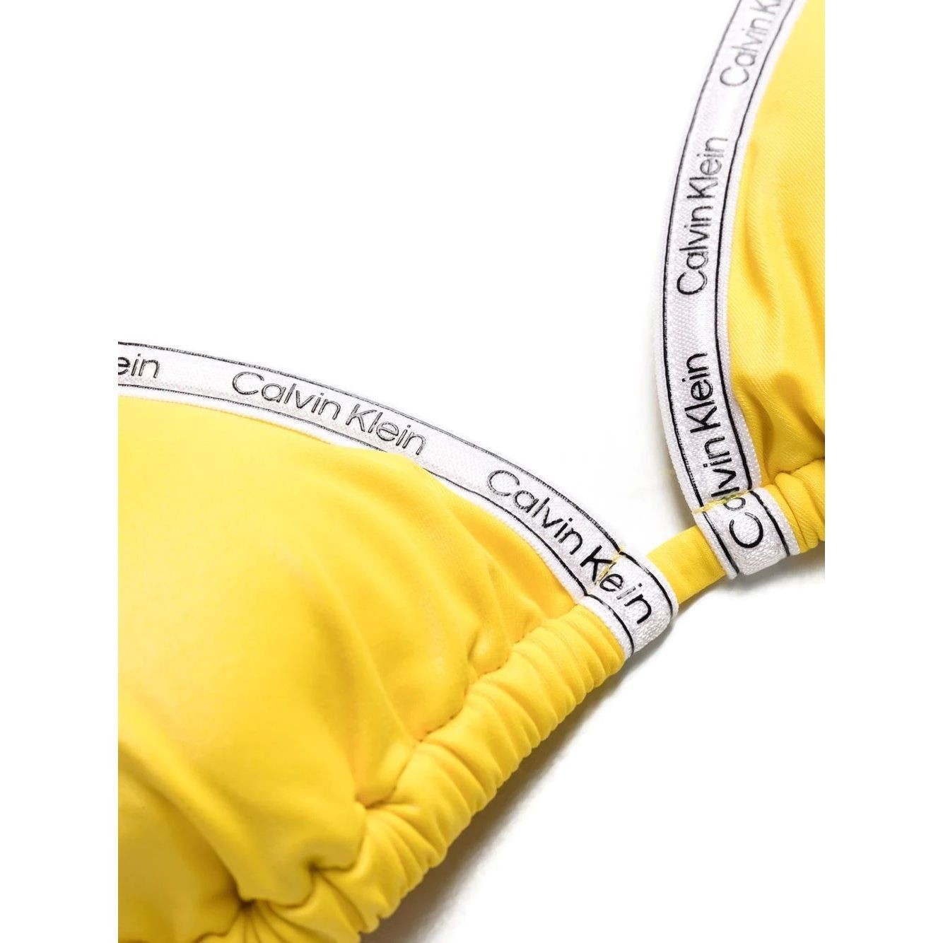 CALVIN KLEIN UW Viršutinė kostiumėlio dalis moterims, Geltona, Swim one shoulder top 3