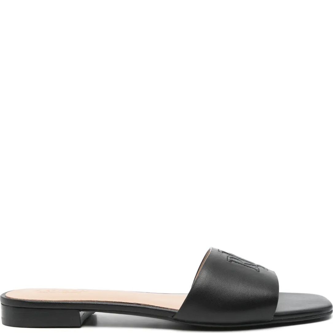 LAUREN RALPH LAUREN Šlepetės moterims, Juoda, Everley sld sandals slide 1