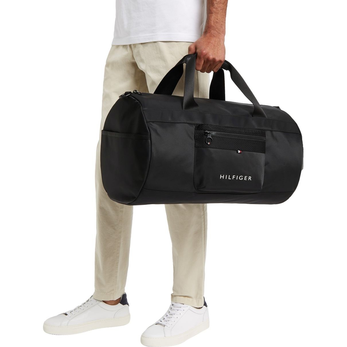 TOMMY HILFIGER Rankinė, krepšys vyrams, Juoda, Skyline duffle 5