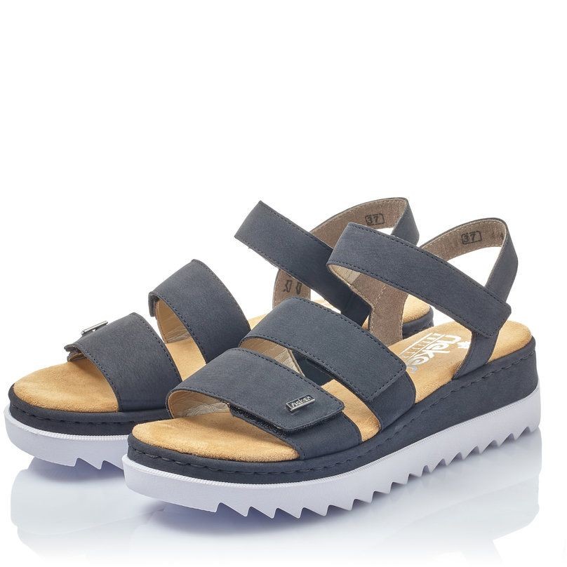 RIEKER Basutės moterims, Mėlyna, SANDALS 5