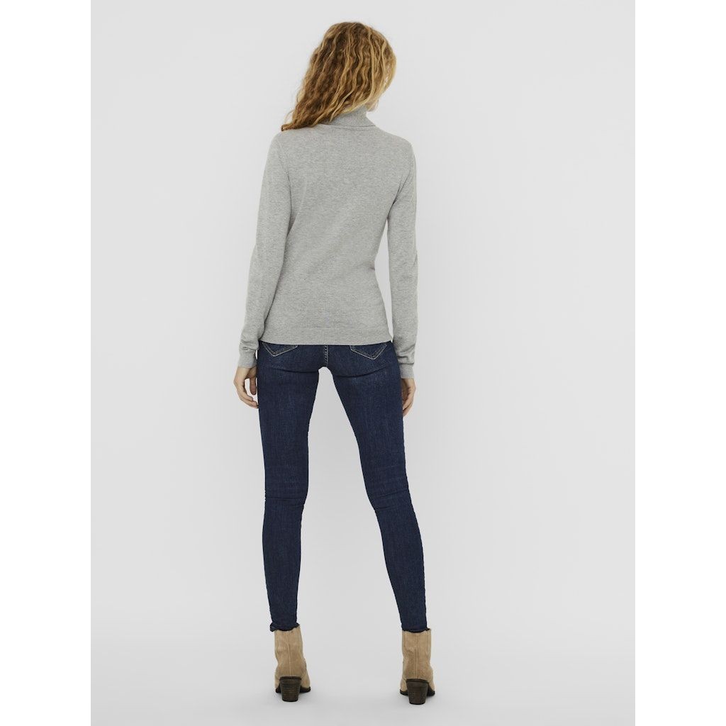 VERO MODA Megztinis moterims, Pilka, VMGLORY LS ROLLNECK 3