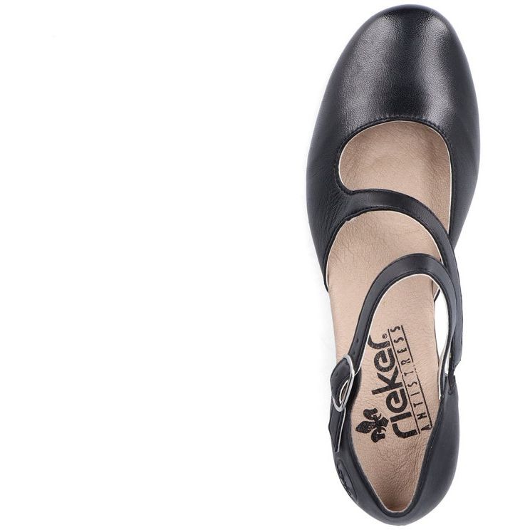 RIEKER Bateliai - moterims, Juoda, SANDALS 4