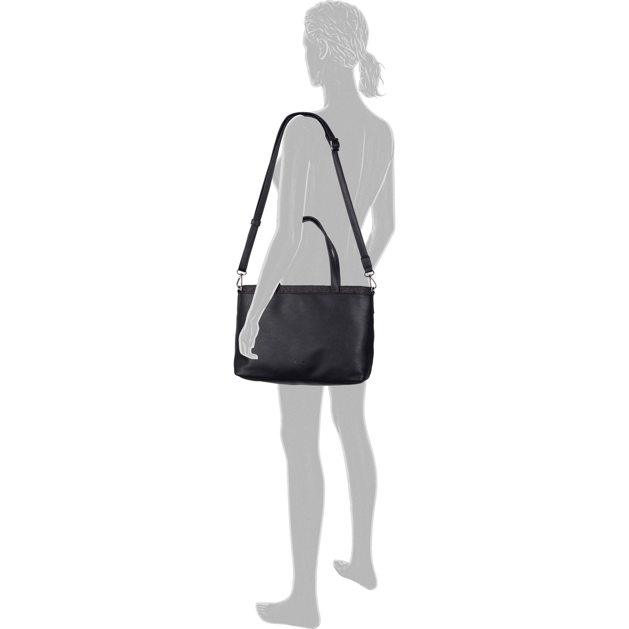 GABOR Pirkinių krepšys moterims, Juoda, Noara tote bag 4