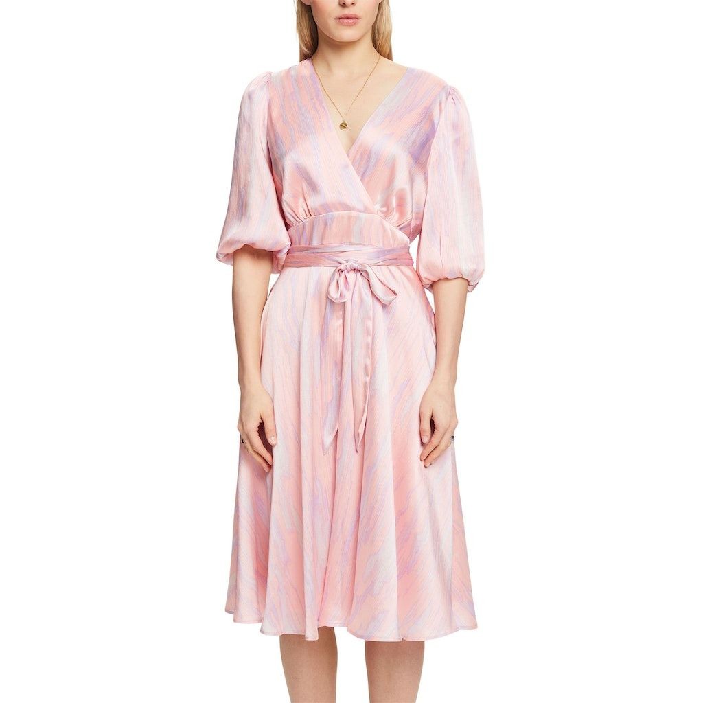 ESPRIT Midi suknelė moterims, Rožinė, F*pufslv wrp Midi dress 2