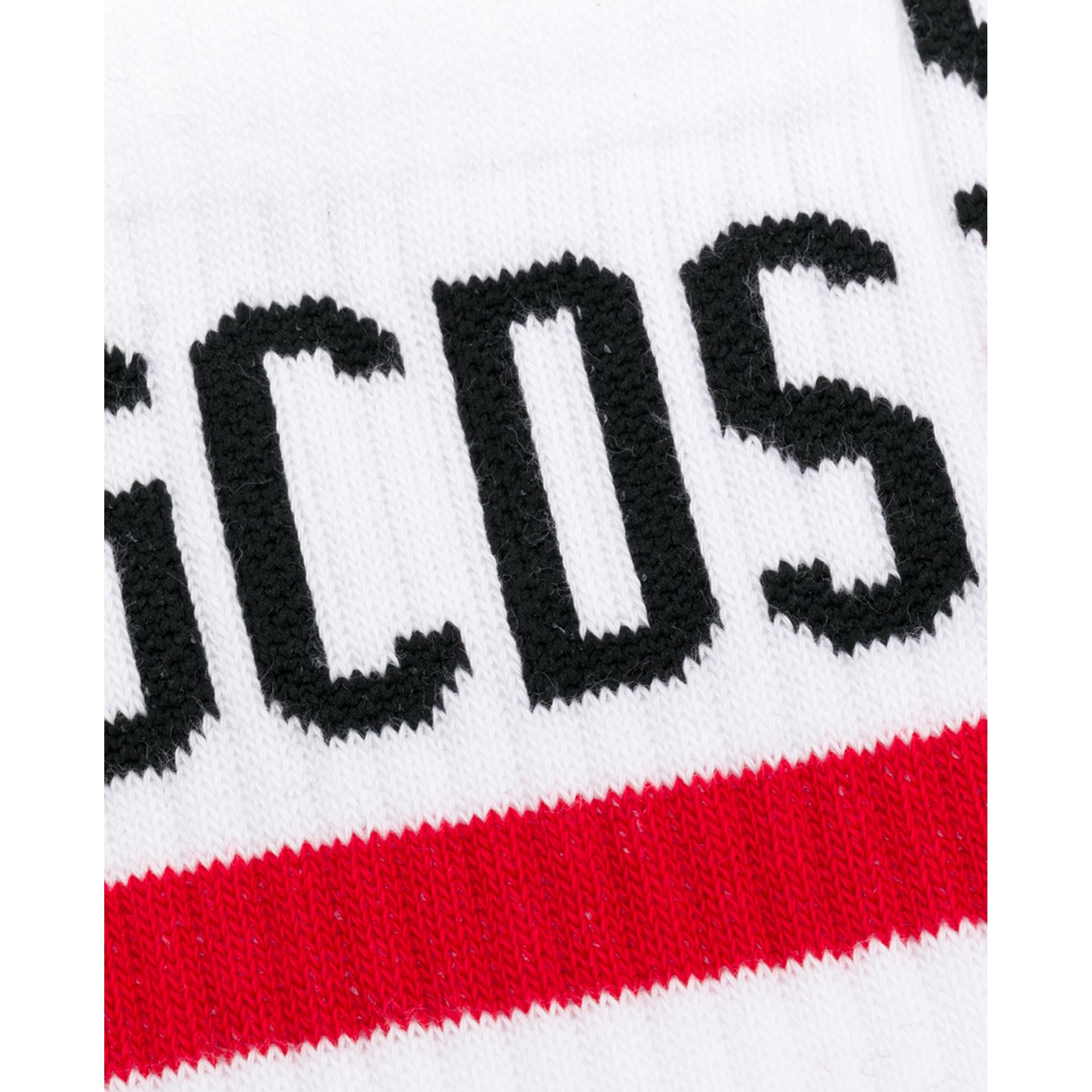 GCDS Kojinės vyrams, Balta, Logo socks 2