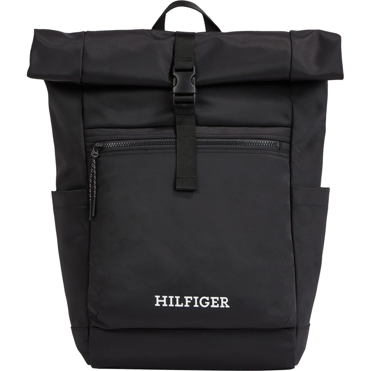 TOMMY HILFIGER Kuprinė vyrams, Juoda, Monotype rolltop backpack 1
