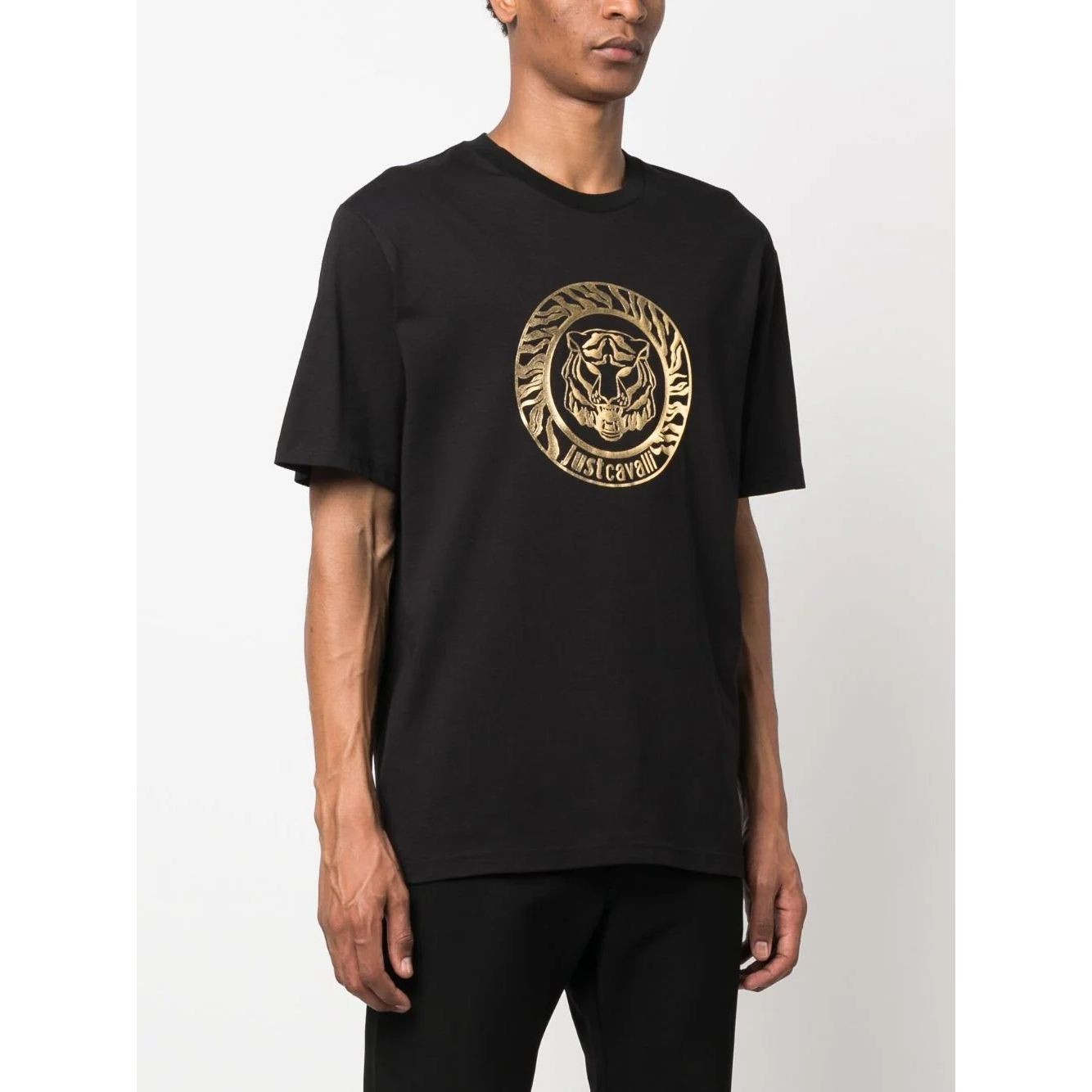 JUST CAVALLI Marškinėliai trump. rankovėmis vyrams, Juoda, Short sleeve t-shirt 2