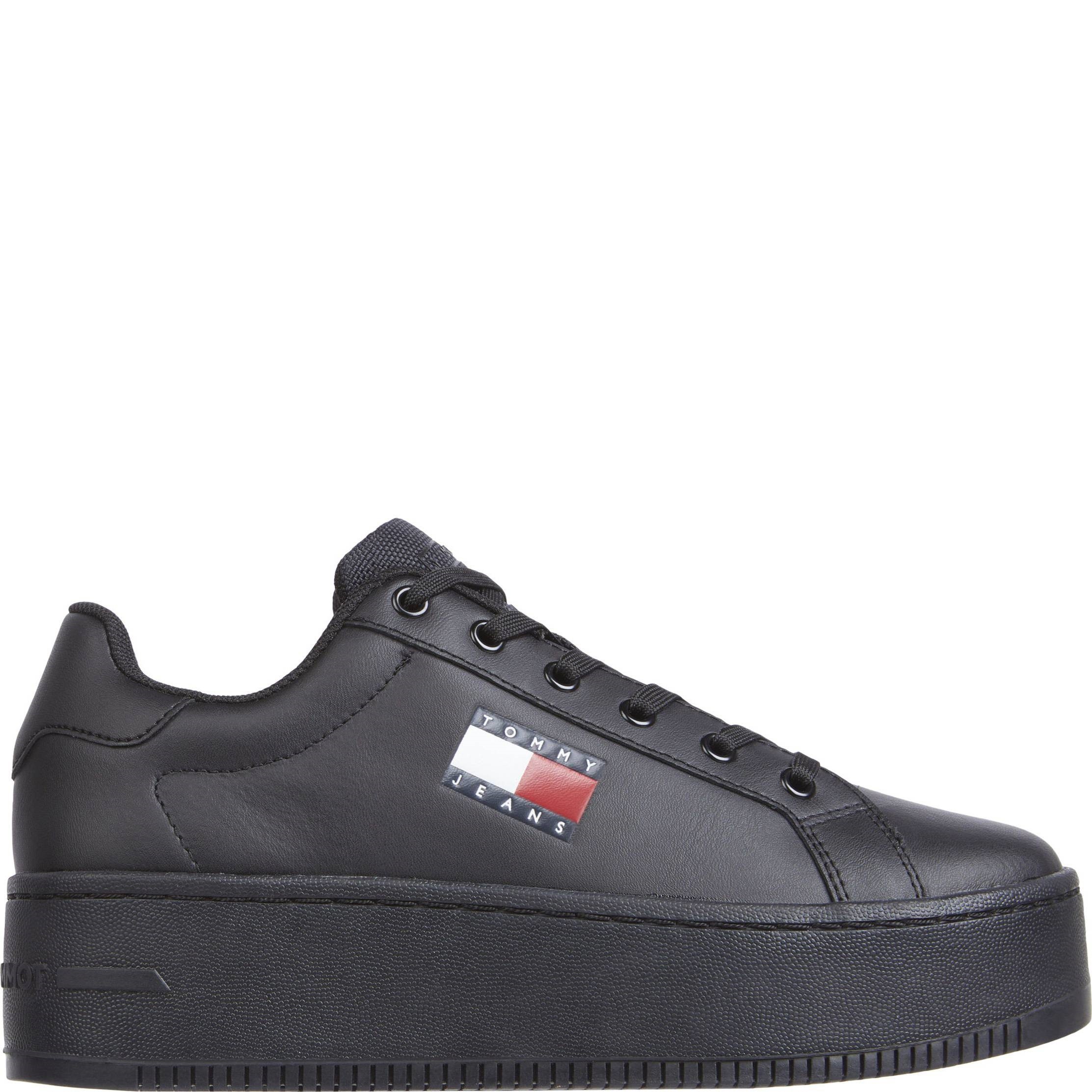 TOMMY JEANS Laisvalaikio bateliai moterims, Juoda, Flatform leisure 2