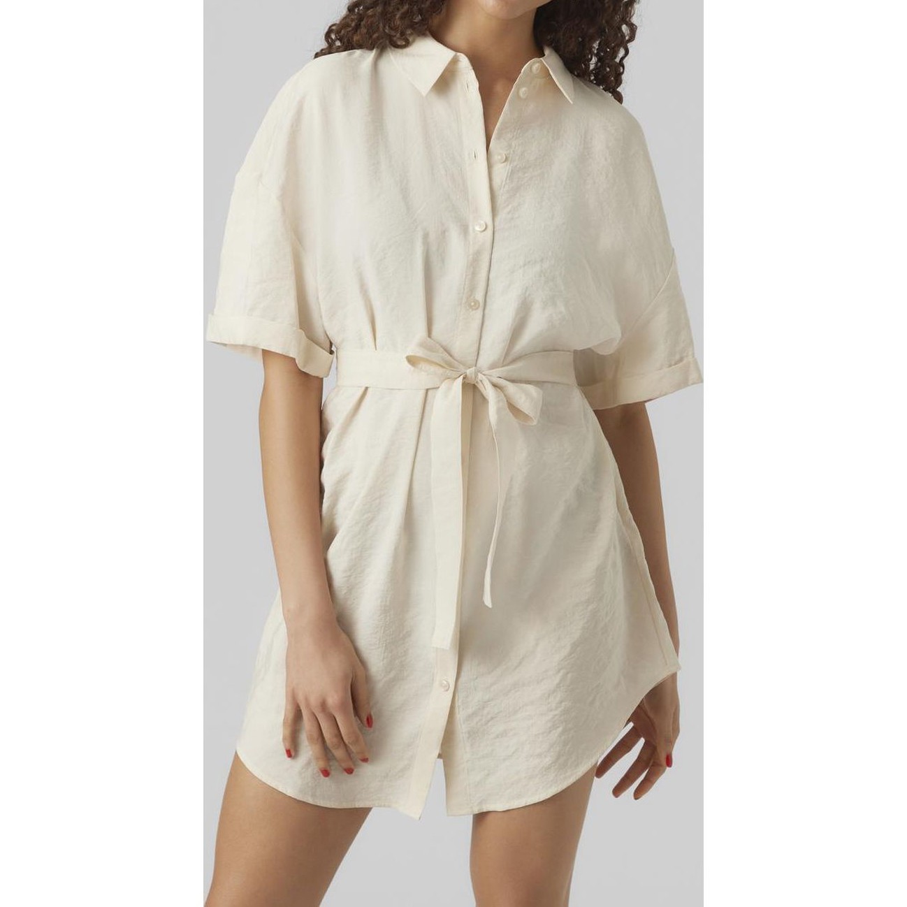 VERO MODA Mini suknelė moterims, Pilka, VMQUEENY 2/4 SHORT SH 2