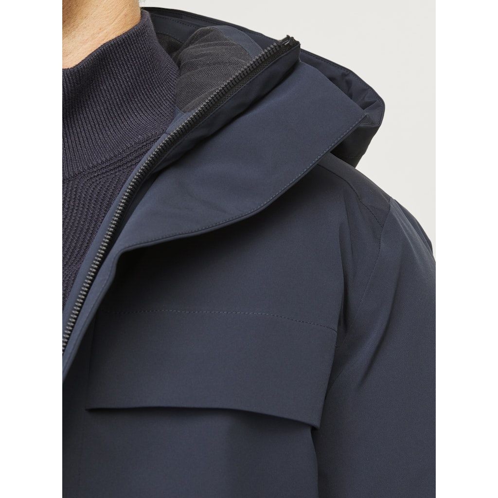 JACK & JONES Pūkinis paltas vyrams, Mėlyna, Wave parka 4