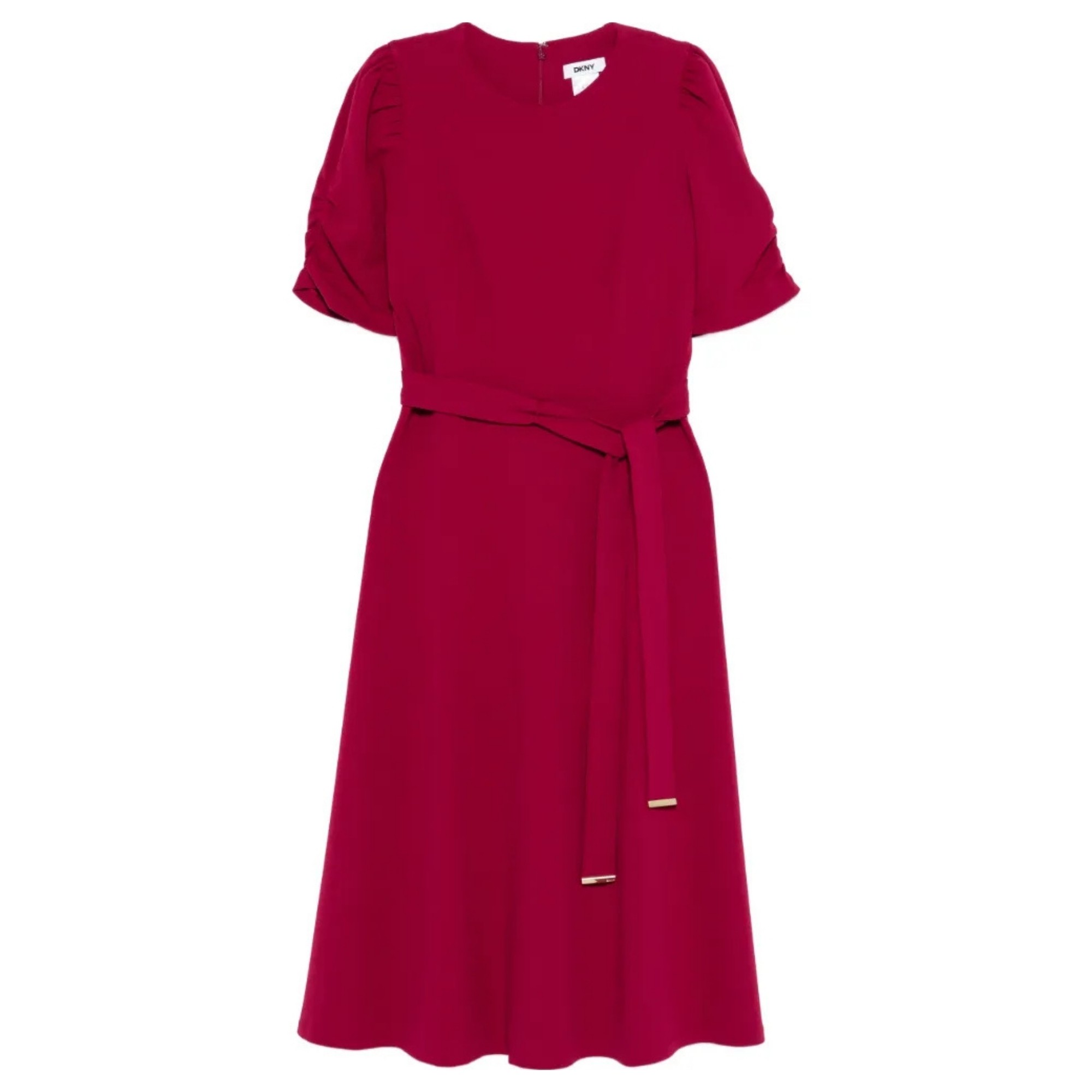 DKNY Midi suknelė moterims, Žalia, Ruched sleeve midi 1