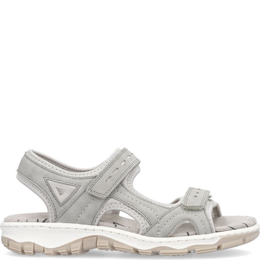 RIEKER Basutės moterims, Pilka, SANDALS 2