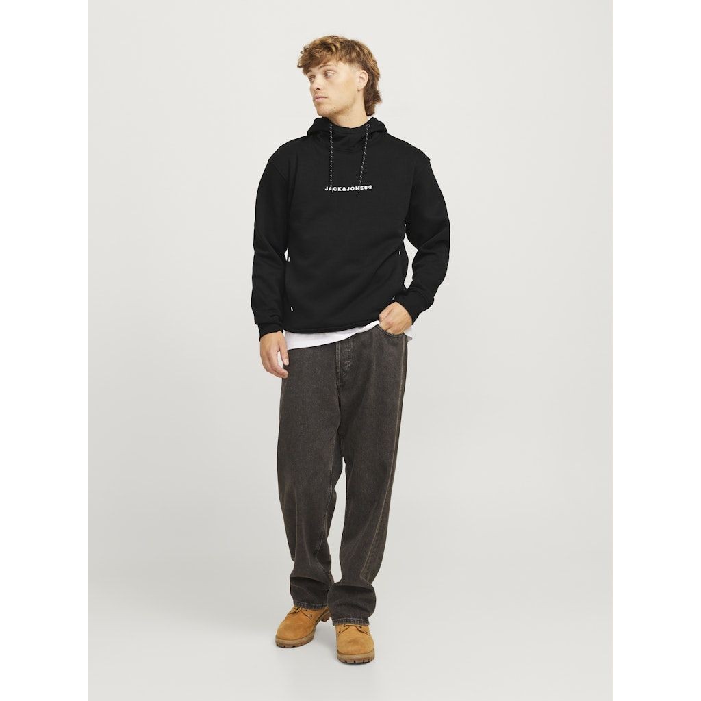 JACK & JONES Džemperis vyrams, Juoda, Tree sweat hood 2