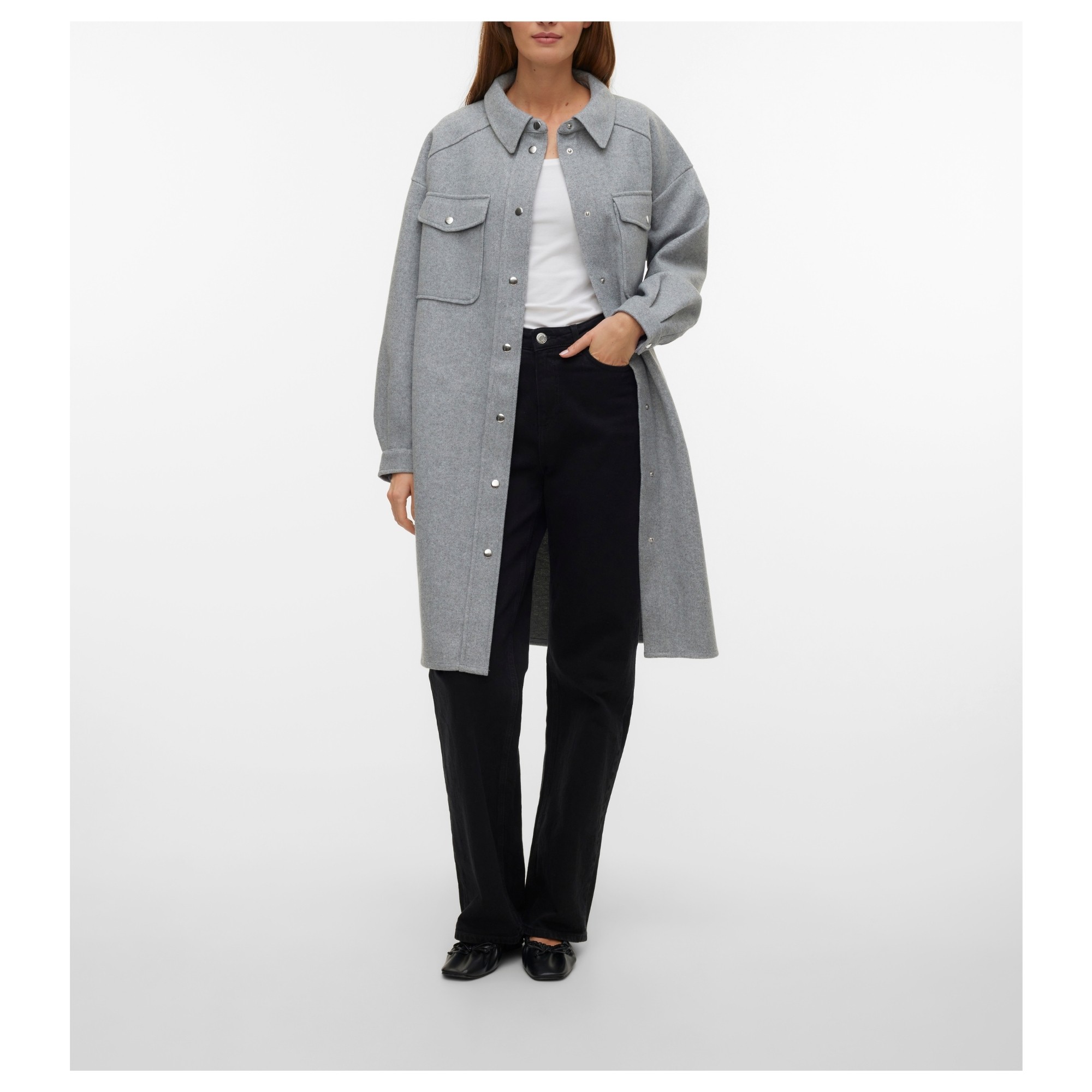 VERO MODA Lengvas paltas moterims, Pilka, Vince 2