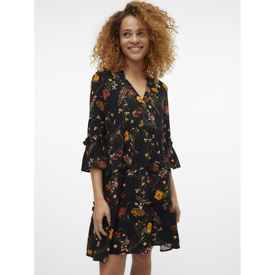 VERO MODA Mini suknelė moterims, Juoda, Vmeasy mini dress 3