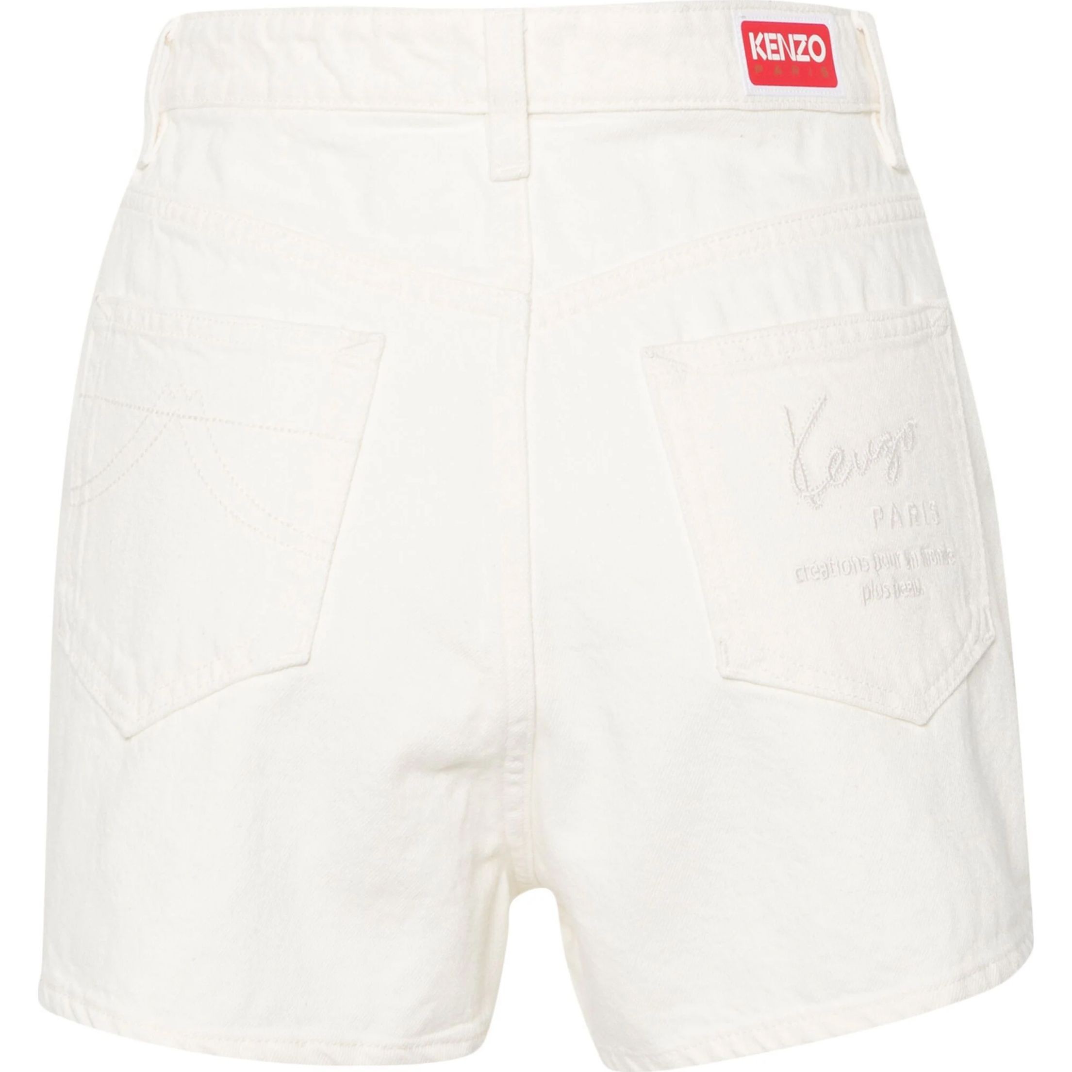 KENZO Šortai moterims, Balta, Solid shorts 2